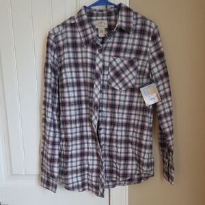 Plaid Button-Up Shirt